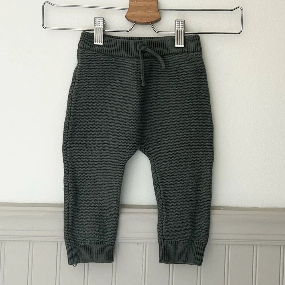 Carter's Baby 18 Months Green Knit Pull On Joggers Pants